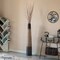 Tall Handcrafted Brown Ceramic Floor Vase - Waterproof Cylinder-Shaped Freestanding Vase, Ideal for Tall Floral Arrangements and as a Standalone Piece